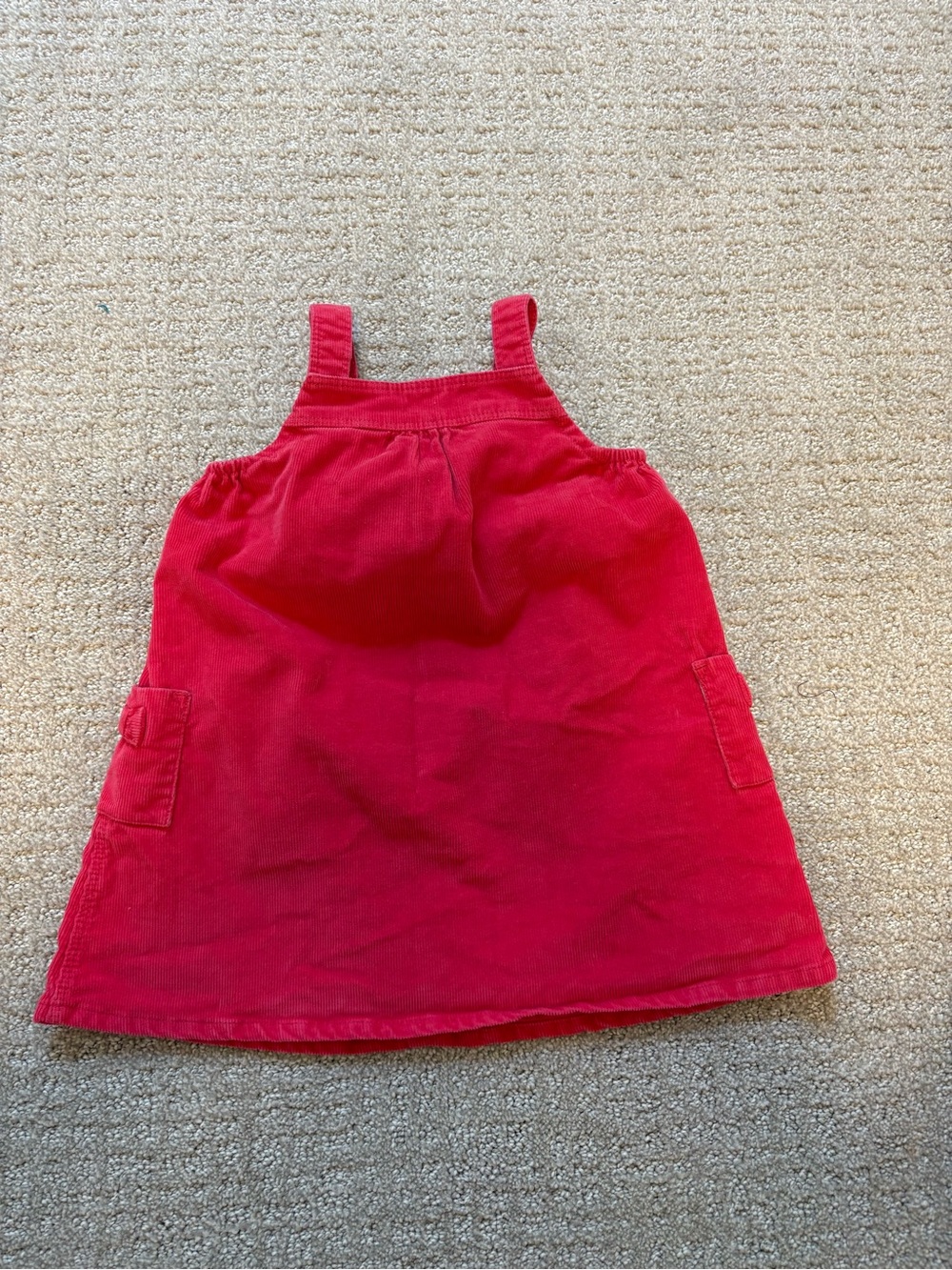 Petit Bateau Pink Corduroy Pinafore Dress